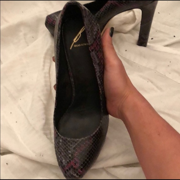 Brian Atwood Snake Skin Platform - Picture 3 of 8